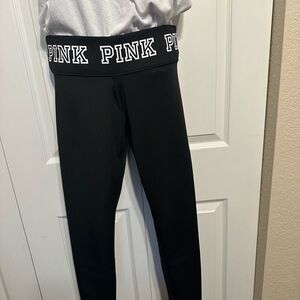 PINK | Reversible Black / Gray Leggings - Women’s Medium